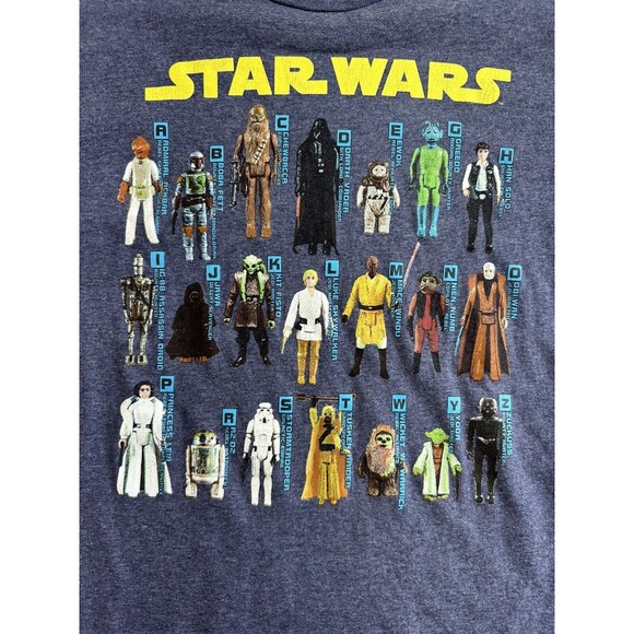 Star Wars Action Figures Original Trilogy Crew Neck TShirt Boys Large Blue - Picture 3 of 7